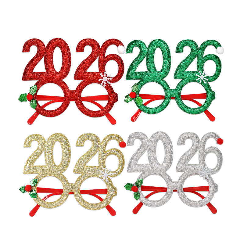 Óculos de decoração para festa de Natal de ano novo de 2026