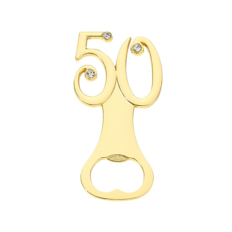 50 abridores de garrafas de cerveja de aniversário de casamento de ouro