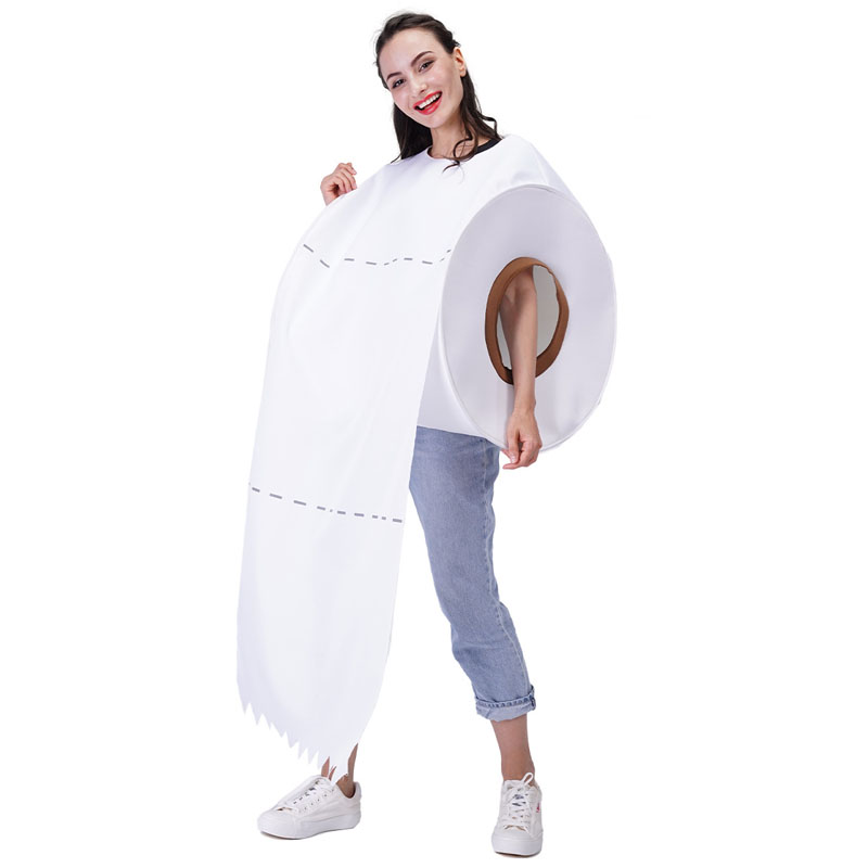 Cosplay de papel de rolo de vaso sanitário de adultos