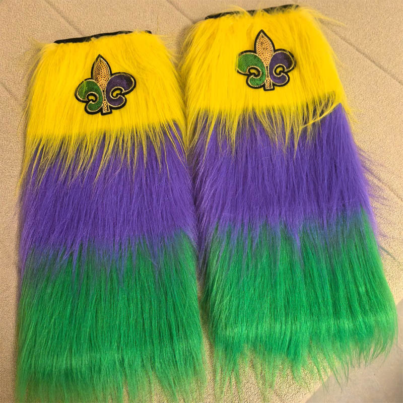 Tampa de perna de cabelo longa do carnaval