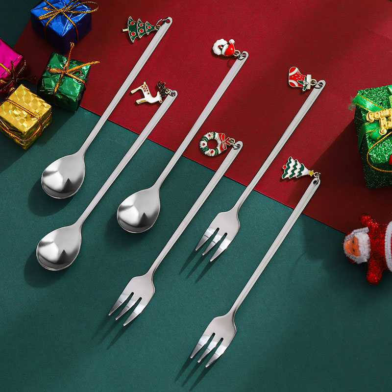Cartoon Snowman Snowless Stone Spoon Conjunto