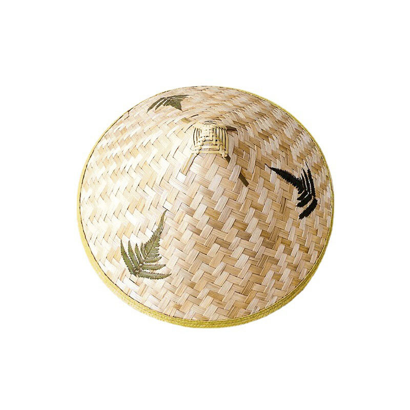 Chapéu de bambu de palha oriental chinês