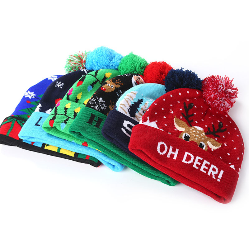 Chapéu de malha de flanging de Natal