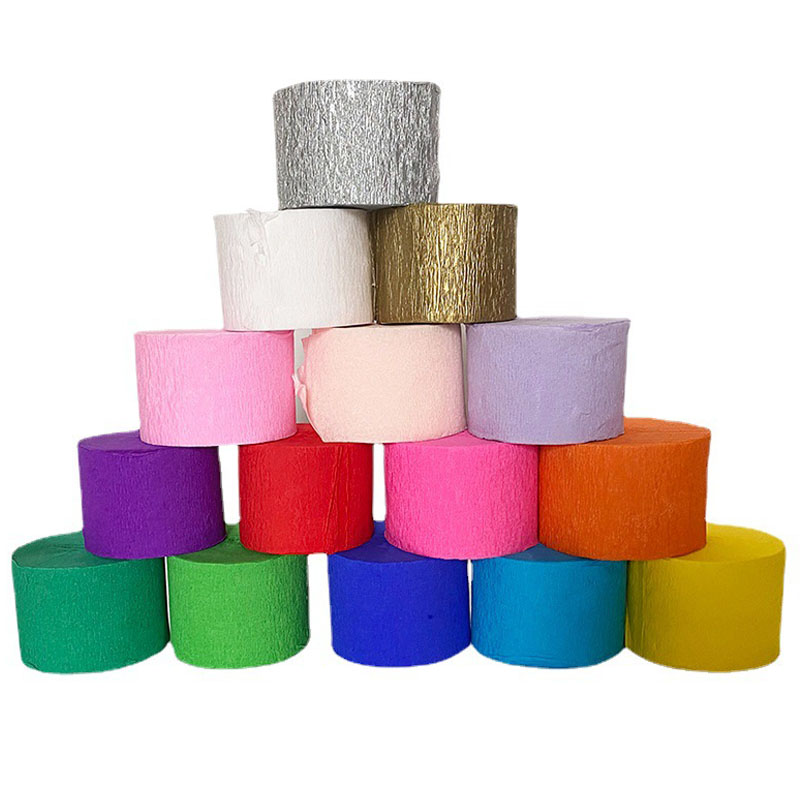 Flâmula colorida para decoração de festa, decoração de casamento, flâmula de papel crepom