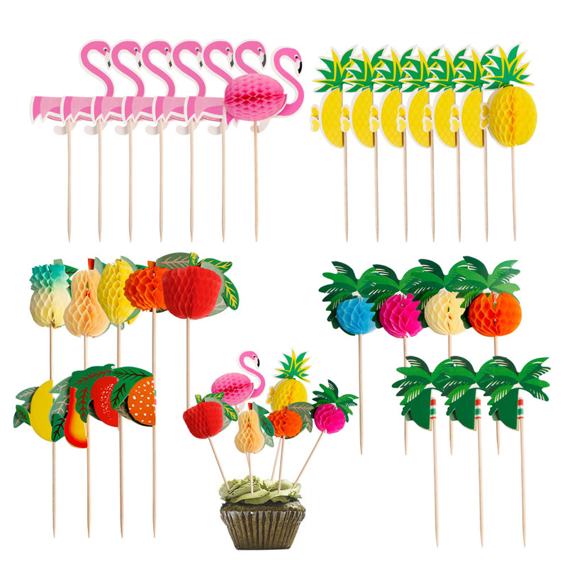 Frutas criativas de abacaxi frutas flamingo honeycomb palha