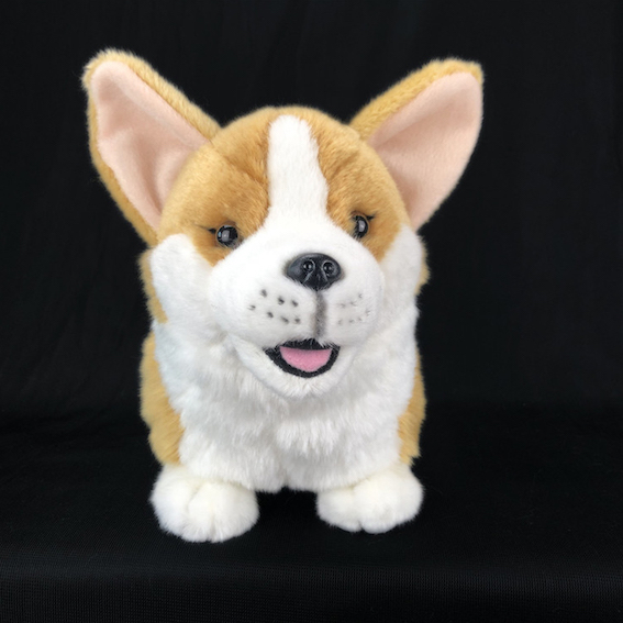 Filhote de cachorro fofinho personalizado e realista brinquedo de pelúcia Corgi de pelúcia