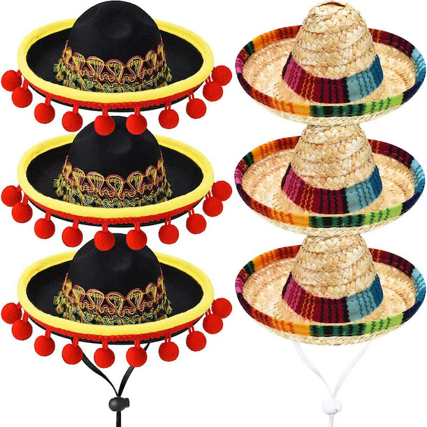 Decorações de chapéus de festa mini sombrero mexicano para carnaval de festa