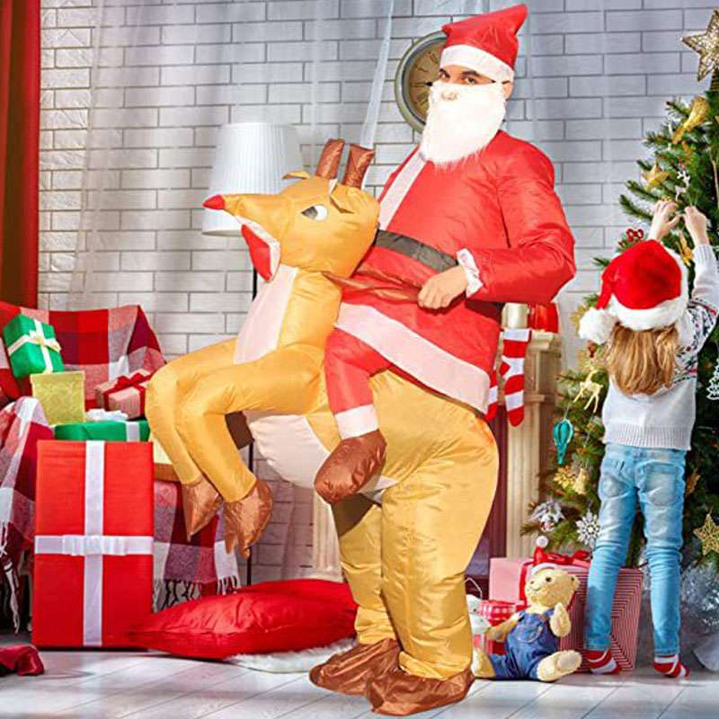 Fantasia inflável de Papai Noel de Natal