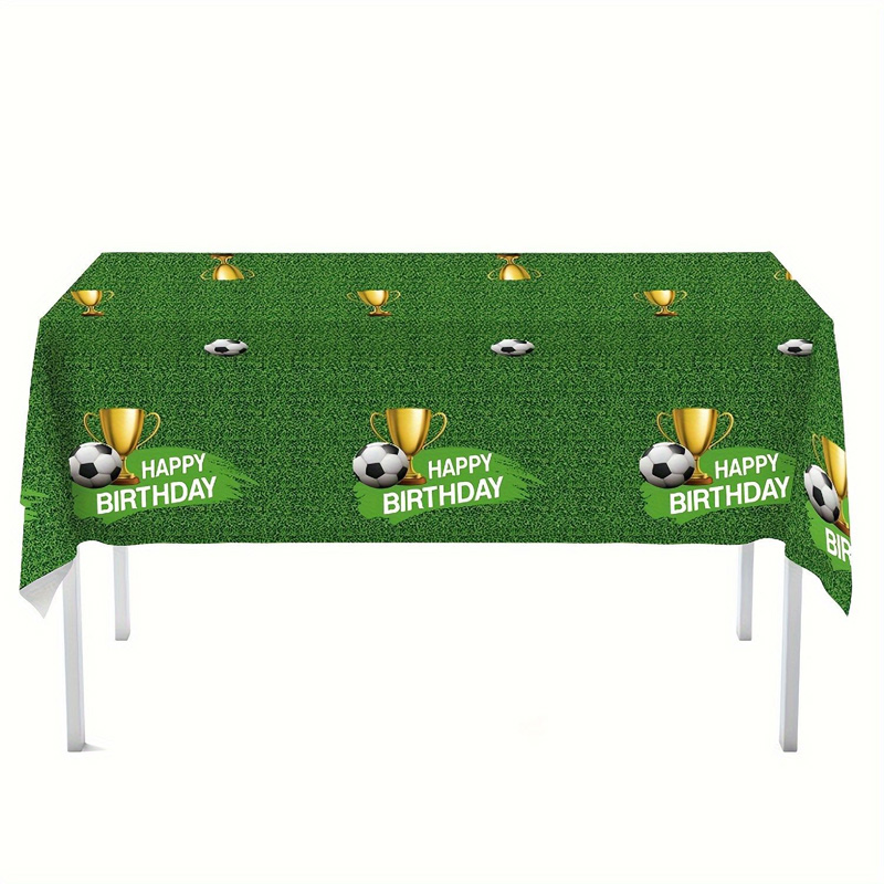 Toalha de mesa descartável para decorações de festas de futebol