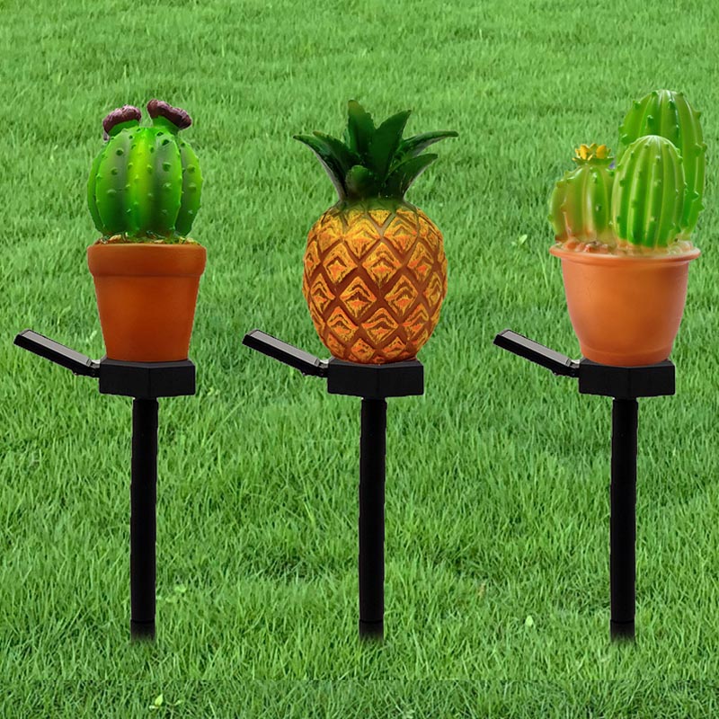 Luz de estaca de cacto de abacaxi de frutas de fruta de jardim
