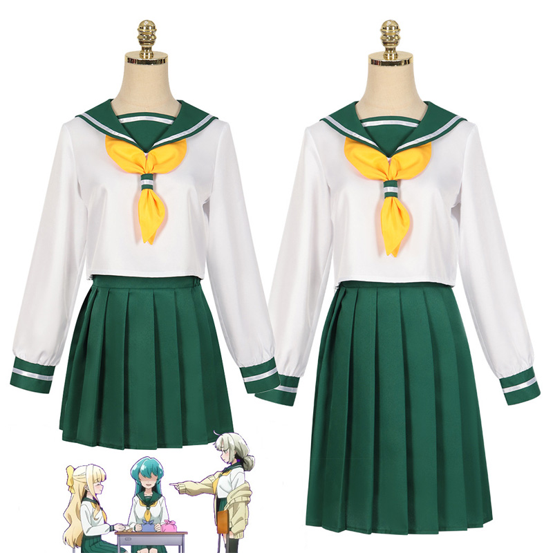 Terno de saia de camisa uniforme de meninas