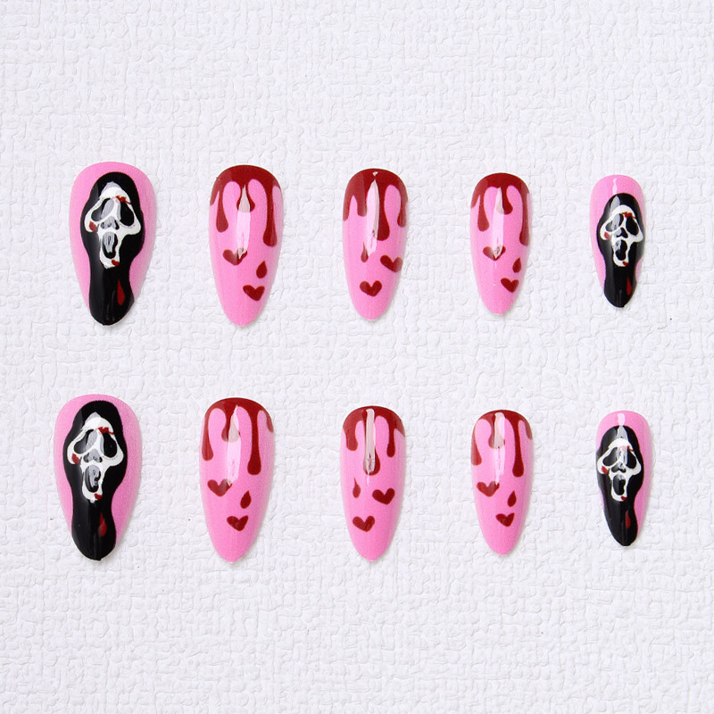 Halloween unhas artificiais