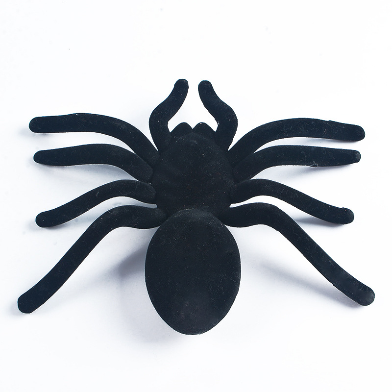 Halloween grande aranha de pelúcia preta