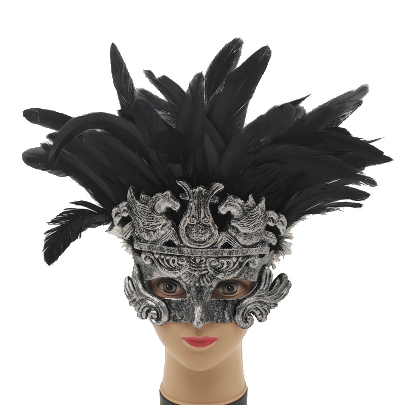Máscara de penas de festas de máscaras de Halloween
