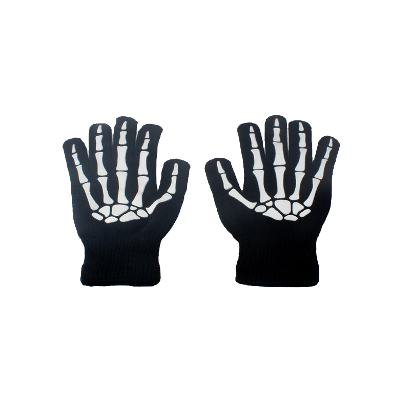 Halloween Skeleton Printing Luvas luminosas