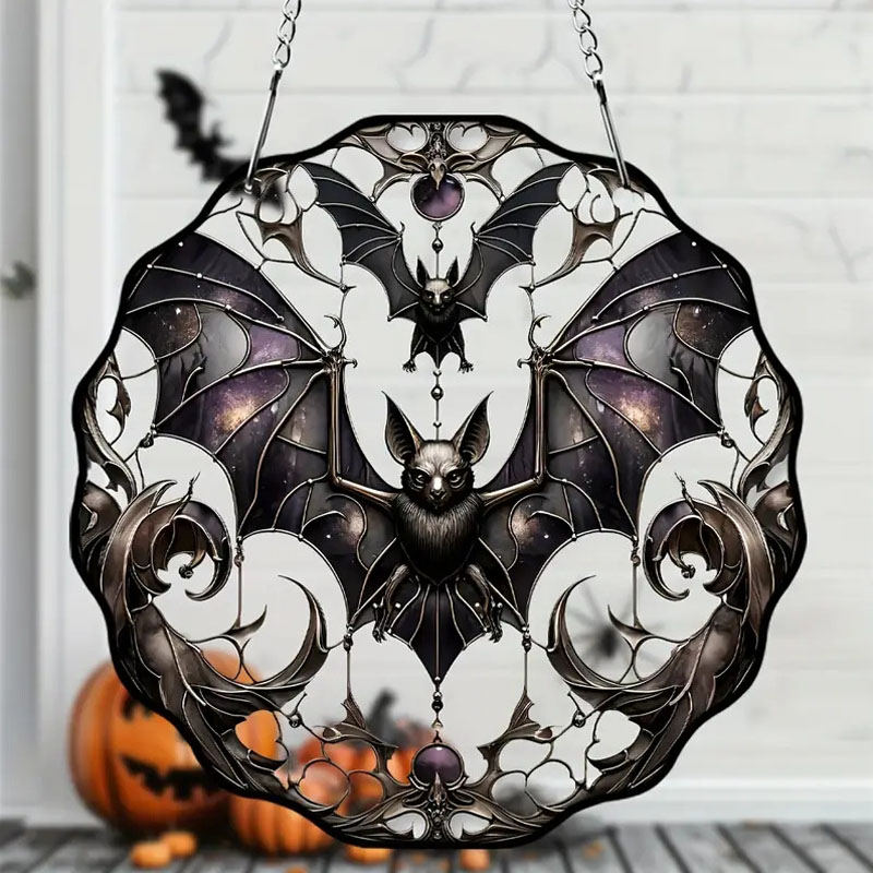 Decorações penduradas na parede de Halloween