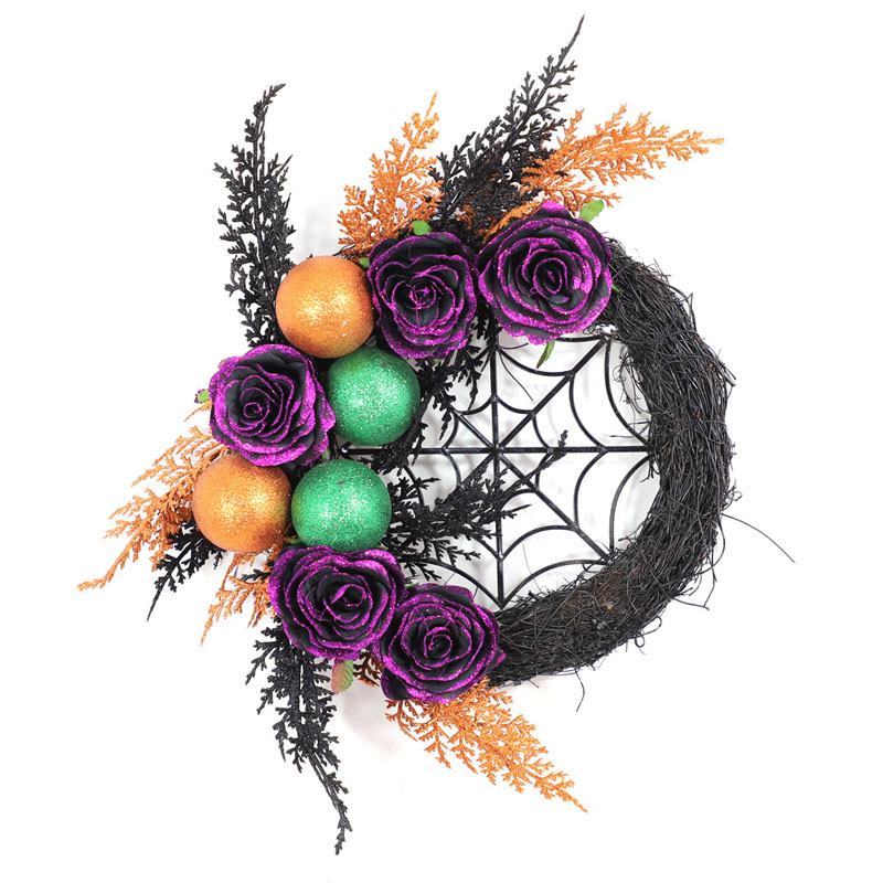 Coroa de grinaldura de Halloween decoração de iluminação