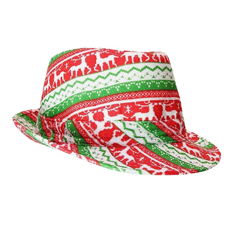 Jazz fedora sentiu chapéu de Natal estilo panamá para o natal