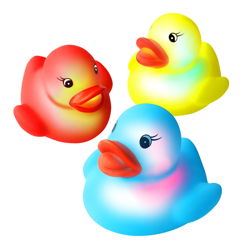 Banho de banho infantil brinquedos de pato flash