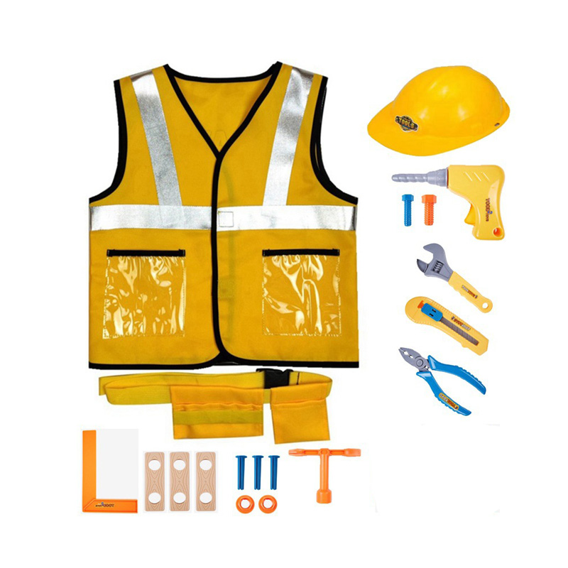 Conjunto de fantasias para crianças da construção civil