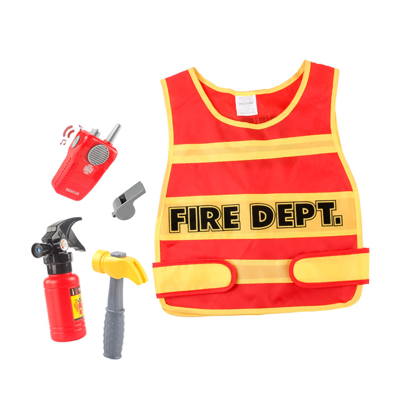 Conjuntos de festas de bombeiros de ferramenta de colete infantis