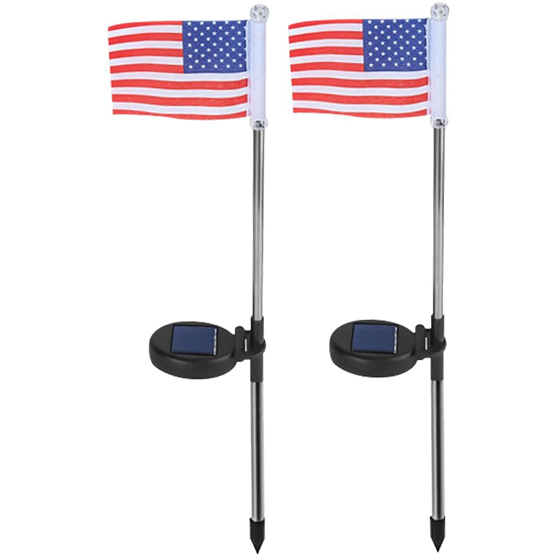 LED Solar American Flag Light Lawn Tocha Light
