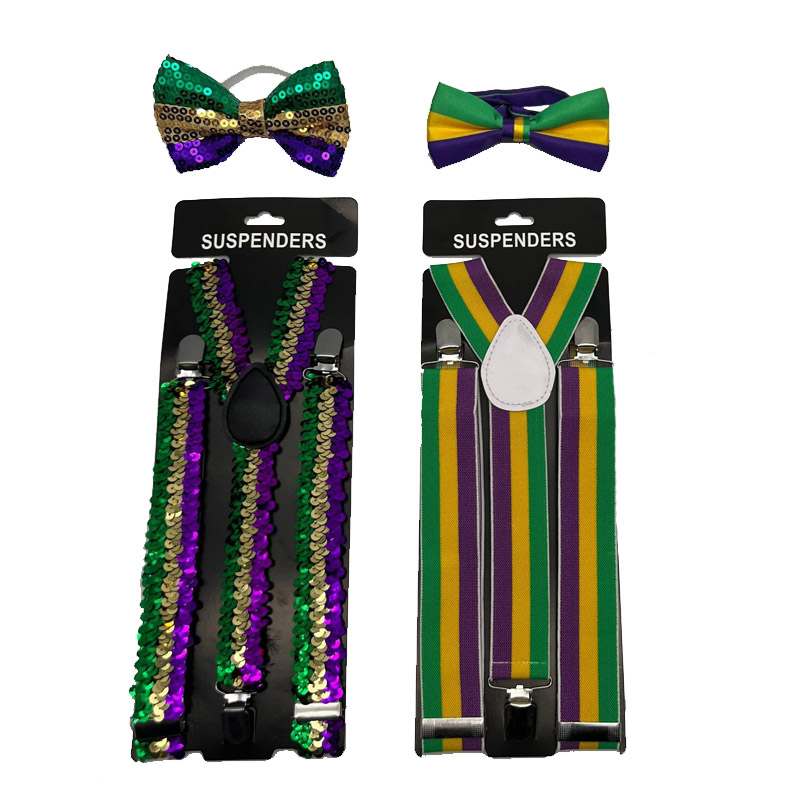 Mardi Gras suspensórios