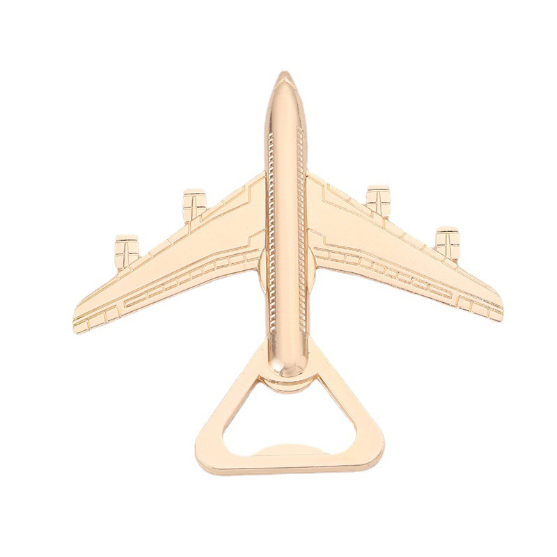 Abridor de garrafa de avião de metal