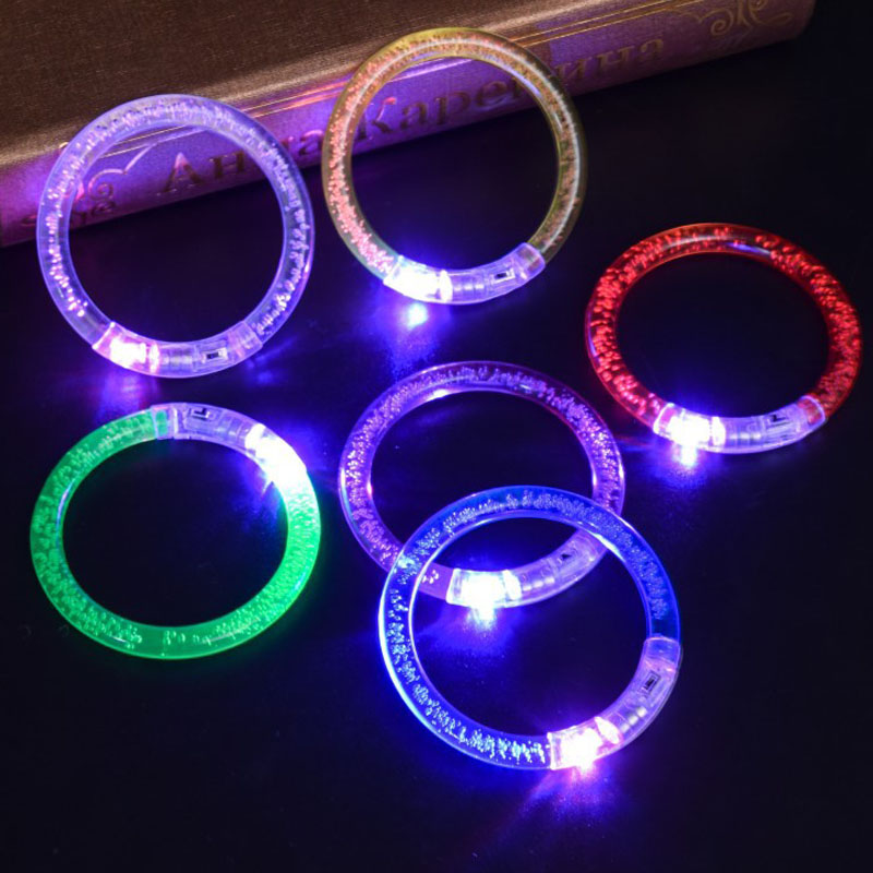 Festa barra de natal pulseira luminosa brinquedos luminosos led piscando pulseira ilumina acima acrílico para crianças