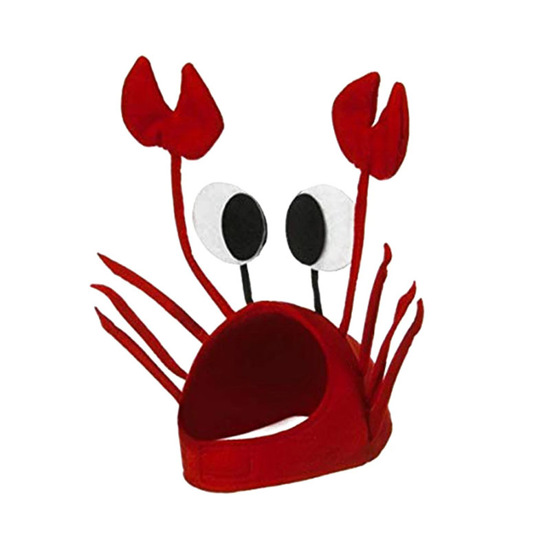 Fantas figuraria de festa, chapéu de caranguejo vermelho
