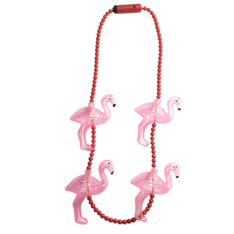 Pink Flamingo Party Supplies LED Plashing Colar