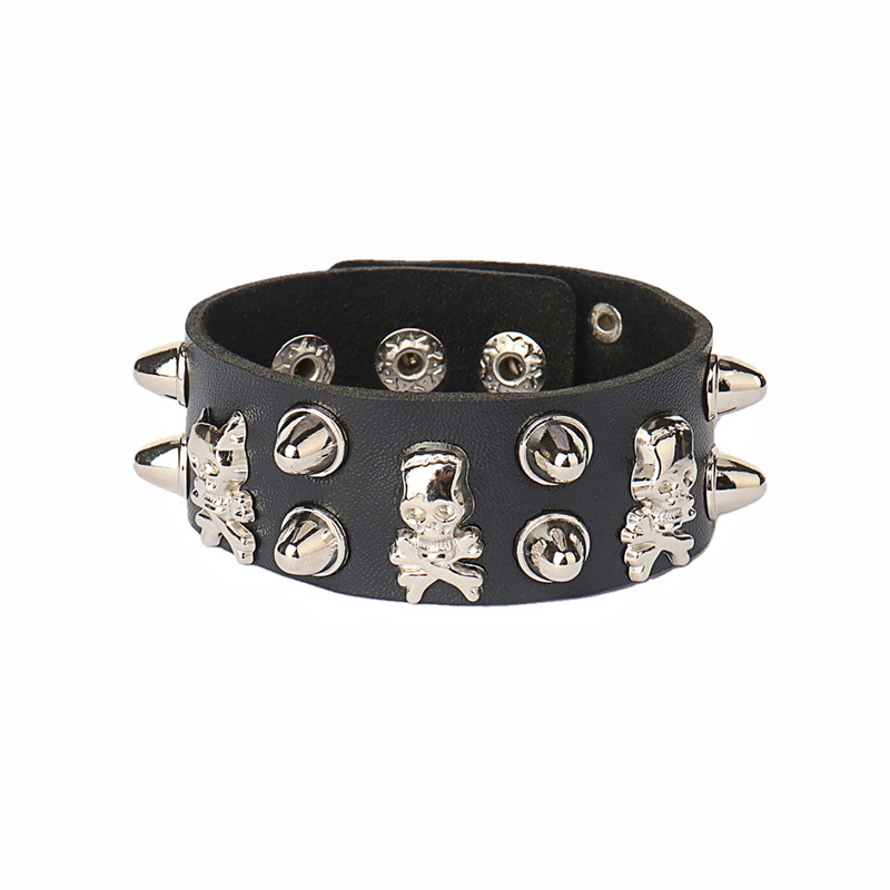 Pulseira personalizada de manguito punk