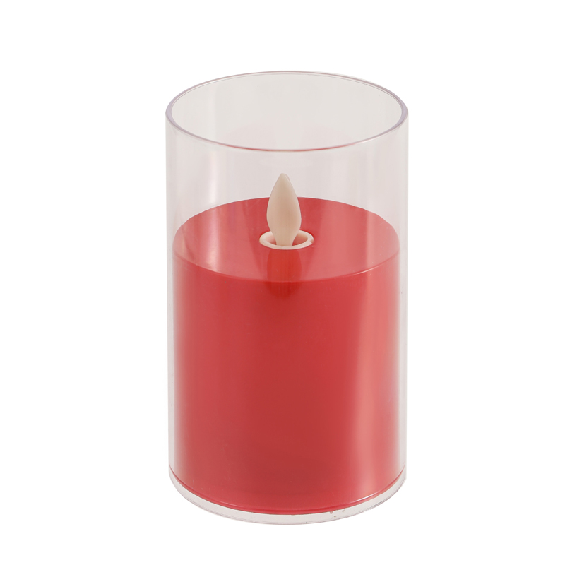 Vela LED branca vermelha quente