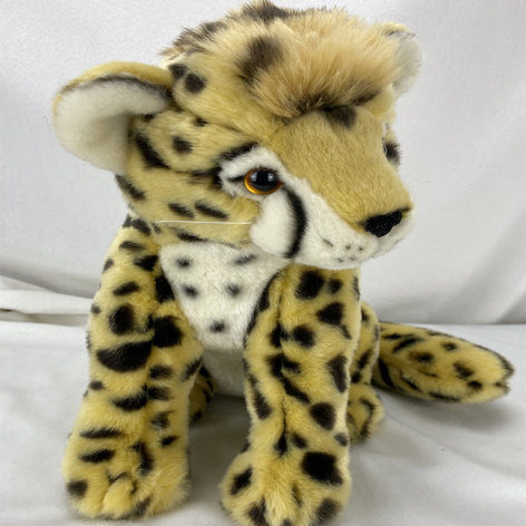 Sentado leopardo super macio curto fofo crianças brinquedos de pelúcia