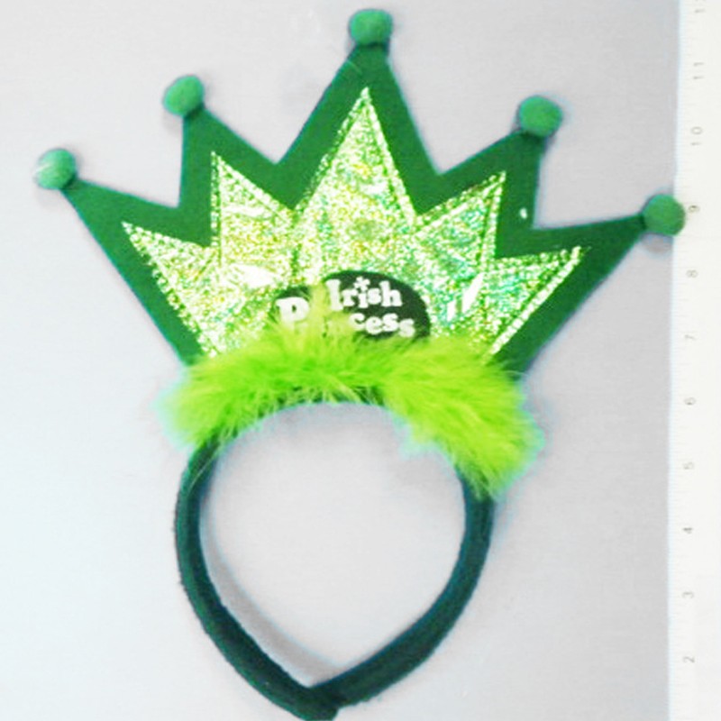 Decorações para fantasias do Dia de São Patrício Tiara verde