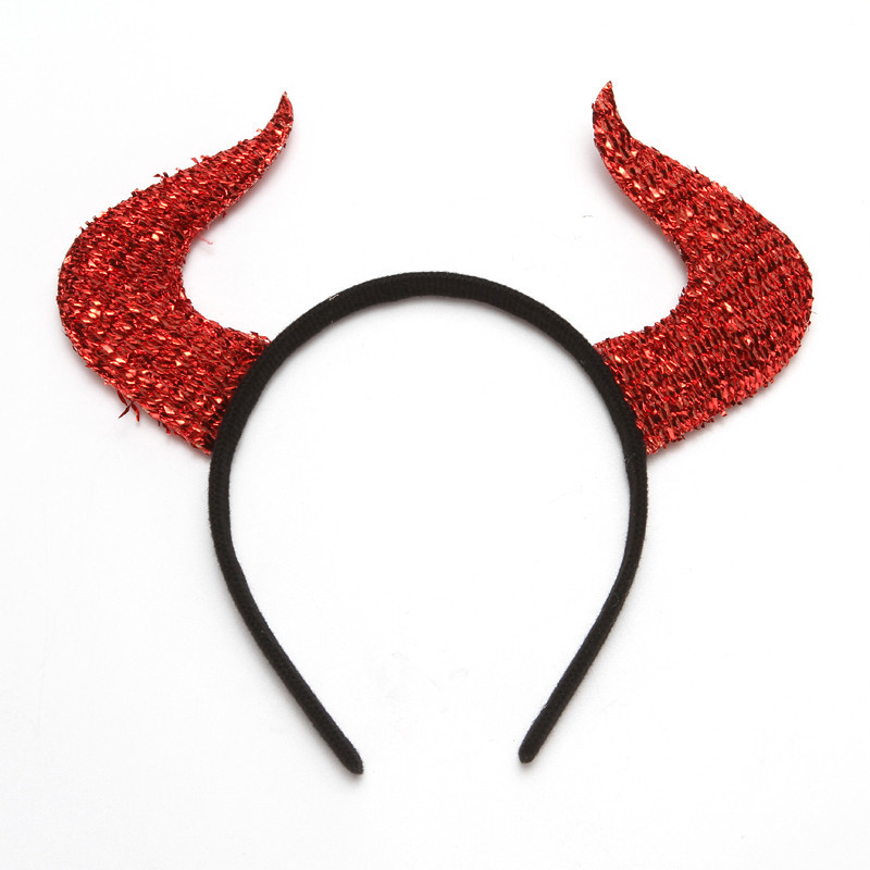 Conjunto de tiaras Red Devil com chifre e tridente