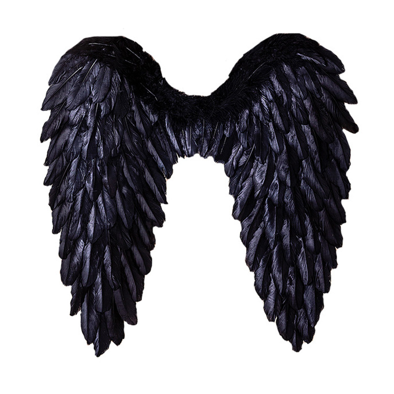 Asas de anjo de penhas rosa vermelho preto branco preto