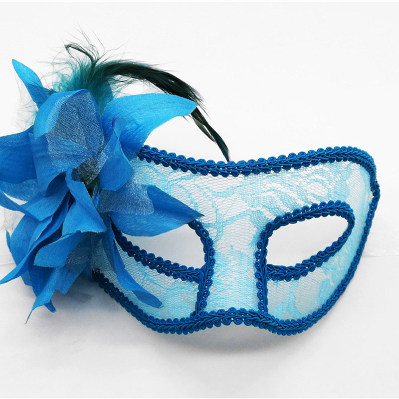 Máscara de renda com meia face feminina