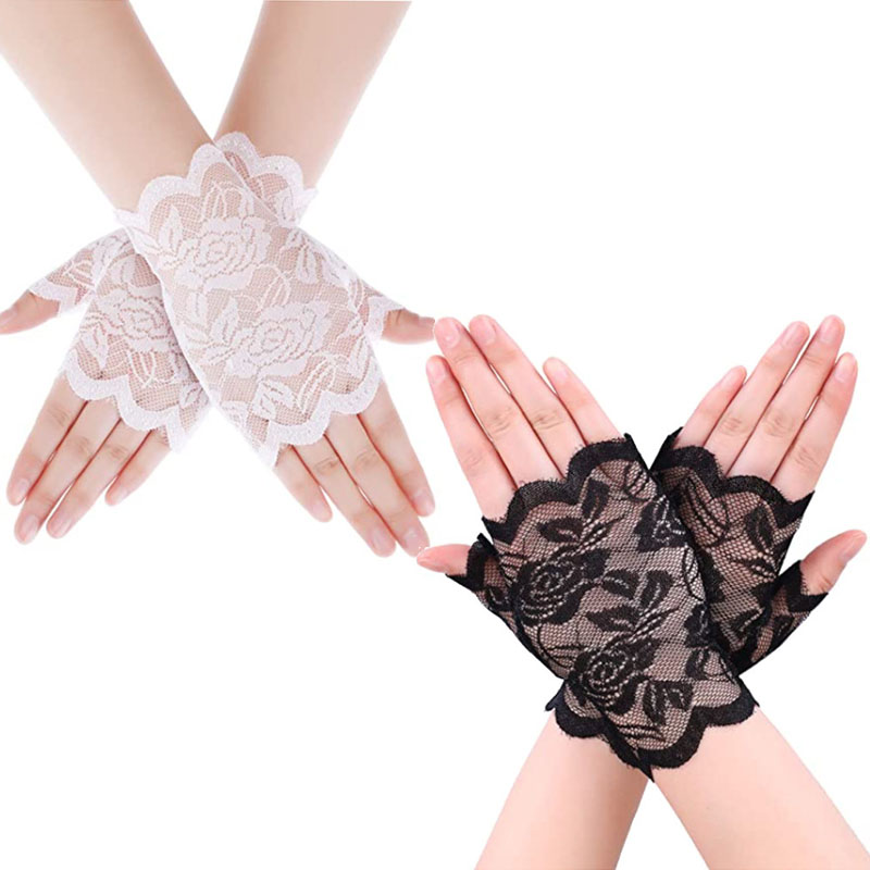 Luvas de renda feminina