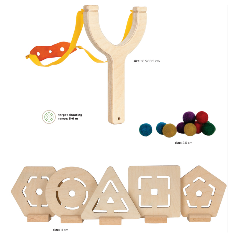 Brinquedo de caça ao ar livre de madeira